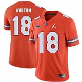 Florida Gators 18 C.J. Worton Orange College Football Jersey Dzhi,baseball caps,new era cap wholesale,wholesale hats